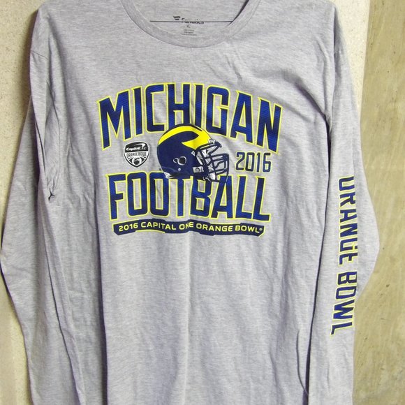 Michigan Football 2016 Capital One Orange Bowl Long Sleeve T-shirt - Picture 1 of 3